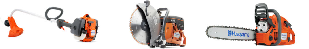 three Husqvarna tools